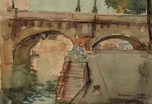 KRYCEVSKY Nicolas 1898-1961,Les bords de Seine,1947,Millon & Associés FR 2015-03-25