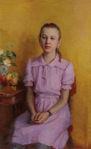 krylov ivan aleksandrovich 1917,Portrait of Oksana,1988,Jackson's US 2020-12-02