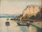 KRYSTALLIS Andreas 1911-1951,boats in a harbour,Sotheby's GB 2004-12-14