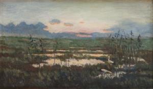 Krzyżanowski Kazimierz 1876,Landscape with river bend,Desa Unicum PL 2018-01-23