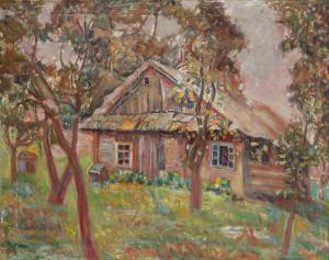 KRZYZANSKI Józef 1898-1987,Landscape with a cottage,1958,Desa Unicum PL 2020-06-30