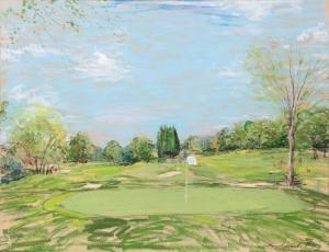 KUBIK Kamil 1930-2011,Putting Green on the Golf Course,1990,Ro Gallery US 2024-03-23
