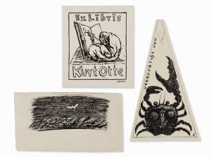 KUBIN Alfred 1877-1959,Ex Libris for Kurt Otte,1921,Auctionata DE 2016-01-08
