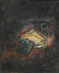 KUBIN Alfred 1877-1959,Schädel (Skull),1906-1907,Sotheby's GB 2024-03-20