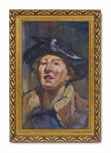 KUBIN Caroline 1870-1942,Portraitstudie (Selbstbildnis der Künstlerin,Jeschke-Greve-Hauff-Van Vliet 2019-03-29
