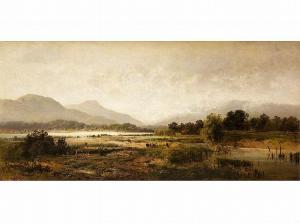 KUBINSKY Karl 1837-1889,WEITE FLUSSLANDSCHAFT,Hampel DE 2014-03-27