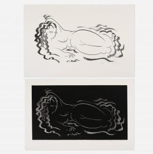 KUDO Muramasa 1948,Untitled (White); Untitled (Black),Toomey & Co. Auctioneers US 2023-11-16