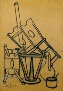 KUDRIASHEV Ivan 1896-1972,Composition aux chaises et tabourets,Aguttes FR 2008-02-15