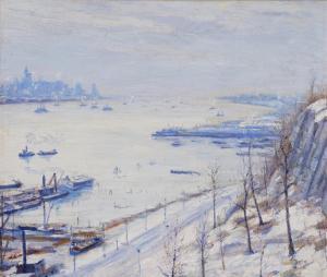 KUEHNE Max 1880-1968,Water View of New York,1911,Sotheby's GB 2024-03-05