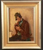 KUGLMAYR Max 1863-1930,Depicting a musician at a tavern,Locati US 2011-05-23