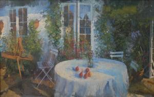 KUHFELD Peter 1952,The Summer Patio, with Pears in the Courty,Bamfords Auctioneers and Valuers 2017-06-28