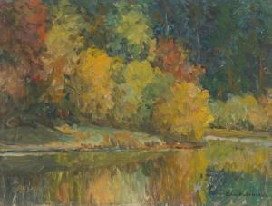 KUHLMANN Edward 1882-1973,Autumn riverscape,1912,Aspire Auction US 2017-04-08