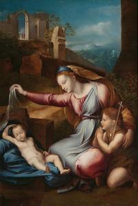 KUHNE Friedrich 1806-1834,Madonna with the blue Diadem,Stahl DE 2015-02-28