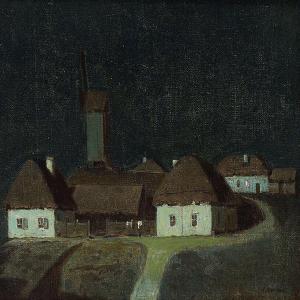 KUINDZHI Arkhip Ivanovich 1842-1910,A Ukrainian village at night,Bruun Rasmussen DK 2011-02-07