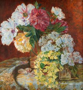 KULESZA Marian 1878-1943,Still life with a bouquet of flowers,1934,Desa Unicum PL 2020-06-30
