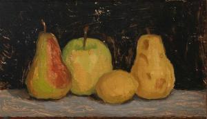 KULICKE Robert Moore,Two Pears, an Apple and a Lemon Against a Black Ba,William Doyle 2024-03-27