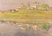 KULIKOV Ivan Semionovich 1875-1941,Ansicht des Dreifaltigkeitsklos,1930,Hargesheimer Kunstauktionen 2019-04-12