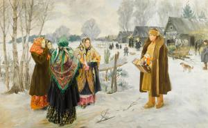 KULIKOV Ivan Semionovich 1875-1941,Village Fete,1921,Sotheby's GB 2021-06-08