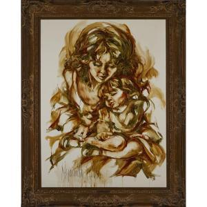 KULLAN Hyacinthe 1900-1900,MOTHER AND CHILD,Waddington's CA 2016-02-25