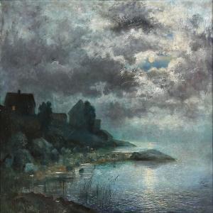 KULLBERG Isak Fredrik 1853-1917,Coastal scene,1887,Bruun Rasmussen DK 2013-03-11