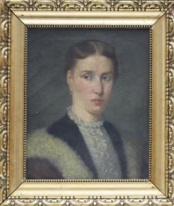 KULLE Axel 1846-1908,Kvinnoporträtt,Uppsala Auction SE 2014-01-21