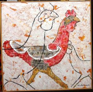 KUMAR Sunita 1942,Chicken,Bellmans Fine Art Auctioneers GB 2016-11-29