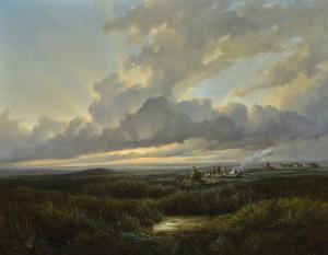 KUMMER JULIUS HERMAN 1817-1869,GERMAN EVENING ON THE PRAIRIE,1857,Sotheby's GB 2018-12-13