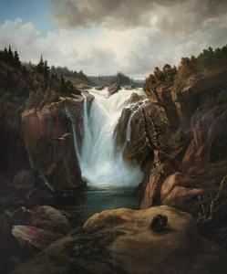 KUMMER JULIUS HERMAN 1817-1869,View of Mount Morency Falls, Quebec,1853,William Doyle US 2014-11-05