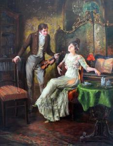 KUMMLIK J 1800-1900,The music lesson,Bellmans Fine Art Auctioneers GB 2017-04-11