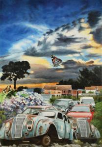 KUN SHAY 1974,Butterfly Over the City,Tiroche IL 2023-06-18