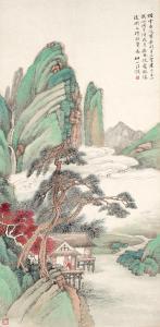 KUN Wang 1877-1946,Landscape Hanging scroll,Bonhams GB 2021-09-20