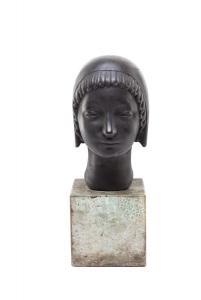 KUNA Henryk, Henri 1879-1945,Head of a Girl in Hood,1910,Desa Unicum PL 2022-04-07