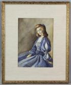 KUNCEVICH Michael 1900-1900,Young woman in blue dress,Kaminski & Co. US 2019-07-21
