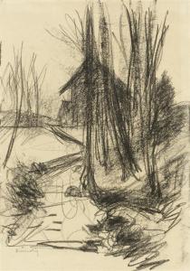 KUNDIG Reinhold 1888-1984,Landscape with forest and house,Galerie Koller CH 2009-12-01