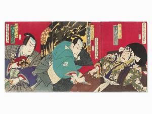 KUNICHIKA Toyohara 1835-1912,Actors,1875,Auctionata DE 2016-04-20
