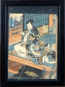 KUNIKAZU Utagawa 1849-1867,Acteur,1856,Galerie Moderne BE 2019-01-29