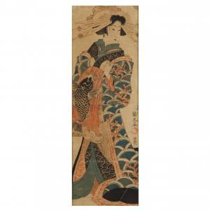 KUNIMARU Utagawa 1794-1829,a Geisha,Leland Little US 2023-03-23