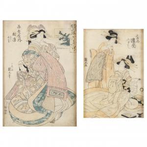 KUNIMARU Utagawa 1794-1829,Two Japanese,Leland Little US 2023-03-23