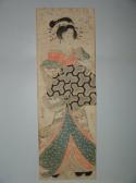 KUNIMARU Utagawa 1794-1829,une jeune femme en kimono à décor de grues,1820,Neret-Minet FR 2010-05-12