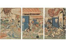 Kuninaga Utagawa,Minamoto no Raiko yakata tsuchigumo yokai no zu [E,Mainichi Auction JP 2020-10-17