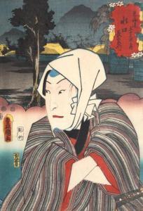 KUNISADA III HOSAI,Minakuchi - The actor Sawamura Chōjūrō V as Choemo,1852,Artmark 2022-04-13