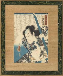 KUNISADA 1823-1880,Kabuki, Sasagawa Higezo, the Gambler,Eldred's US 2017-05-04