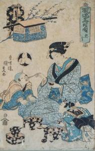 KUNISADA KOCHORO,WOMAN FEEDING CHILD,Potomack US 2019-06-18