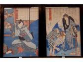 KUNISADA 1823-1880,le Prince Genji, pour l'autre l'exécution d'un yakuza,Declerk FR 2008-11-30
