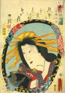 KUNISADA UTAGAWA 1786-1865,Portrait de l'acteur Onoe kikugoro IV dan,19th century,Millon & Associés 2024-04-04