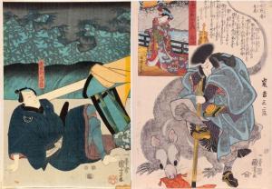 KUNISADA Utagawa 1769-1825,Two Works Depicting an Actor and Warrior,Gray's Auctioneers US 2014-03-19