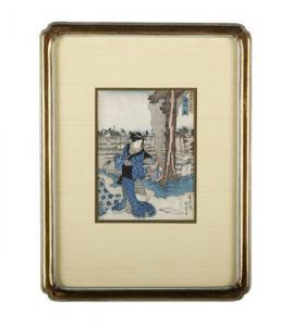 KUNISADA UTAGAWA 1786-1865,View of Hamamatsu,1838,New Orleans Auction US 2016-08-27