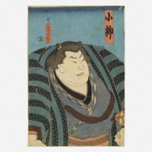 Kuniteru Ichiyosai 1808-1876,Portrait of Sumo Wrestler Ko,19th century,Rago Arts and Auction Center 2021-07-08