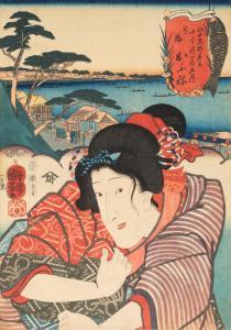 KUNIYOSHI Utagawa 1798-1861,figure del teatro Kabuki,Finarte IT 2024-02-20