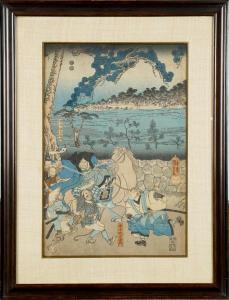 KUNIYOSHI Utagawa 1798-1861,La vengeance à la Passe d'Iga,Galerie Moderne BE 2018-06-19